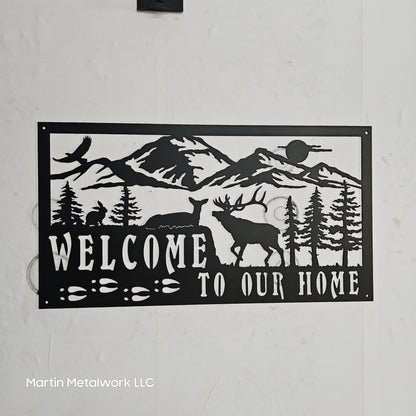 Welcome To Our Home Deer Full Size