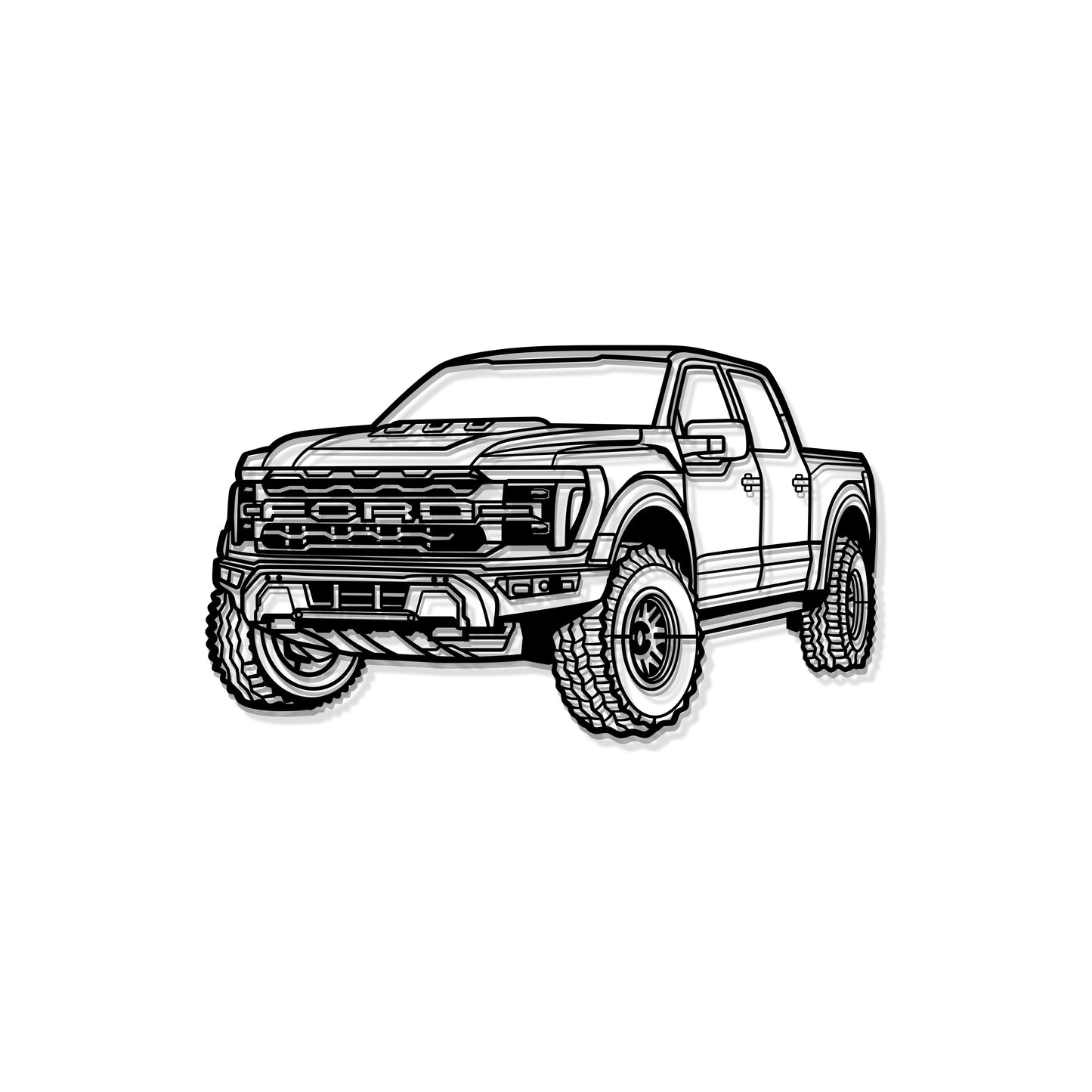 2024 Raptor R Perspective Metal Car Wall Art - MT1272