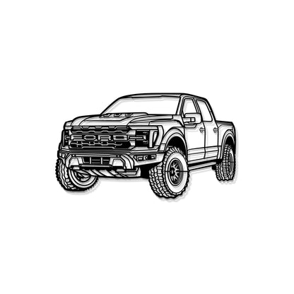 2024 Raptor R Perspective Metal Car Wall Art - MT1272