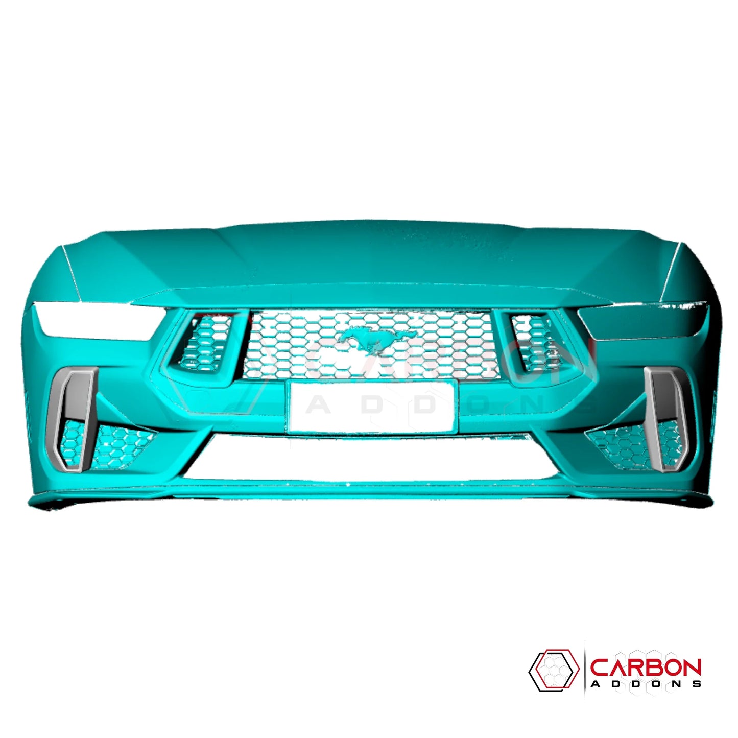 Real Carbon Fiber Front Bumper Side Vent Covers for 2024+ Ford Mustang GT (2-Piece Set)