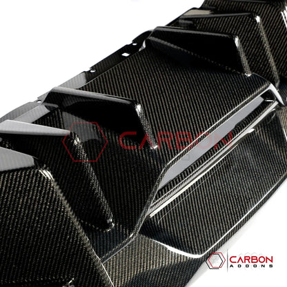 Real Carbon Fiber Rear Diffuser for 2024+ Ford Mustang GT