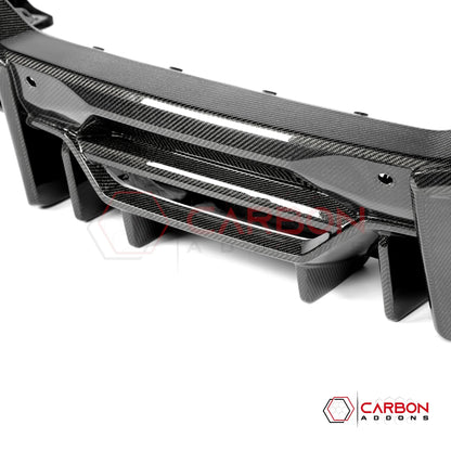 Real Carbon Fiber Rear Diffuser for 2024+ Ford Mustang GT