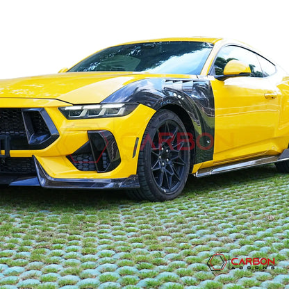 GTD-Style Carbon Fiber Front Fenders for 2024+ Ford Mustang (V2)