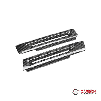 2024+ S650 Mustang Hard Carbon Fiber Door Arm Rest Chrome Trim Covers