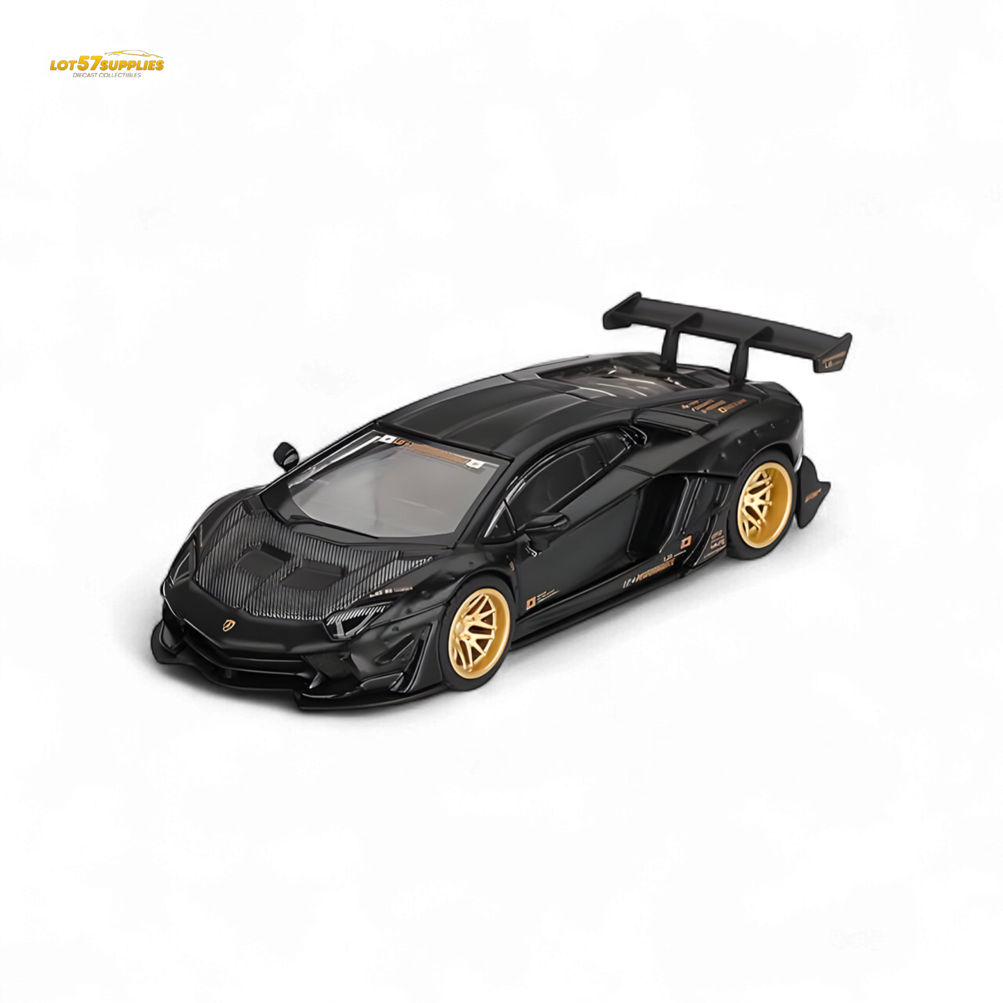 (Pre-Order) Mini-GT LB★WORKS Lamborghini Aventador Matte Black 1:64