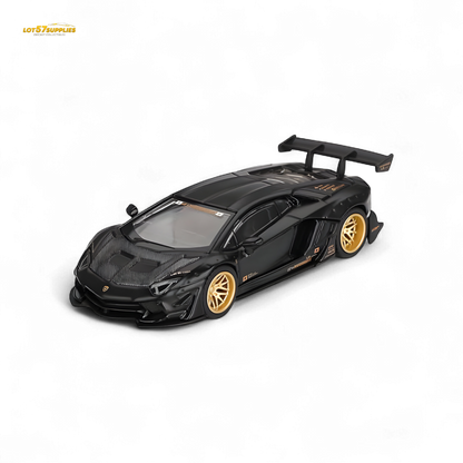 (Pre-Order) Mini-GT LB★WORKS Lamborghini Aventador Matte Black 1:64