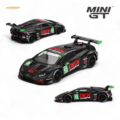 (Pre-Order) MiniGT Lamborghini Huracan STO2 LB 645 DEX Imaging 2024 IMSA Daytona 24 Hrs 1:64