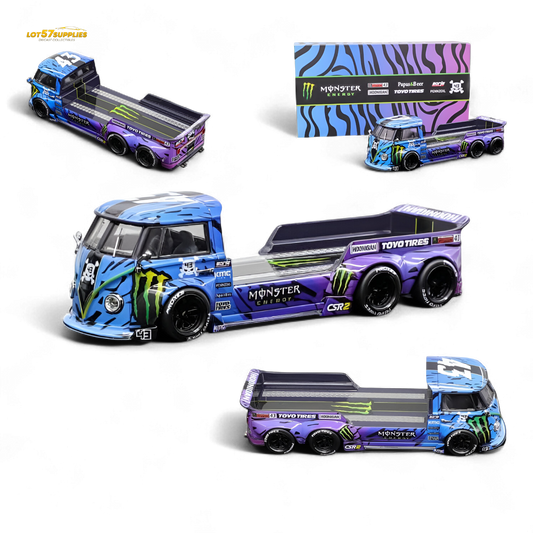 (Pre-Order) liberty 64 VW Trailer - Monster Livery 1:64