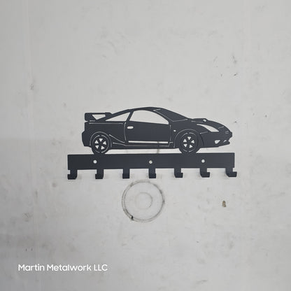Toyota Celica Key Hanger – Steel Wall Mounted Key Rack – T230 Coupe Key Hook – 12"x6" Import Car Garage Decor
