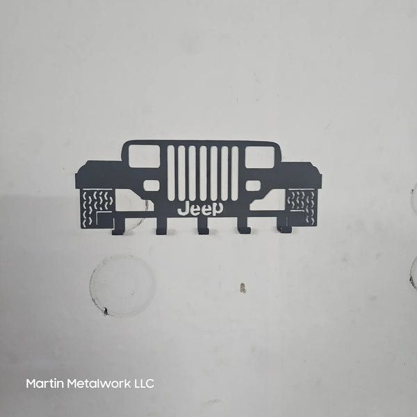 Jeep YJ Grill Key Hanger – Steel Wall Mounted 5-Hook Key Rack for ...