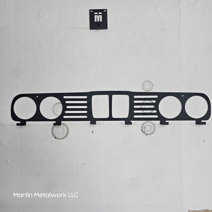 BMW E30 Grill coat Rack – Steel Wall Mounted Coat and Hat Hanger – 20" Classic Euro Car Organizer