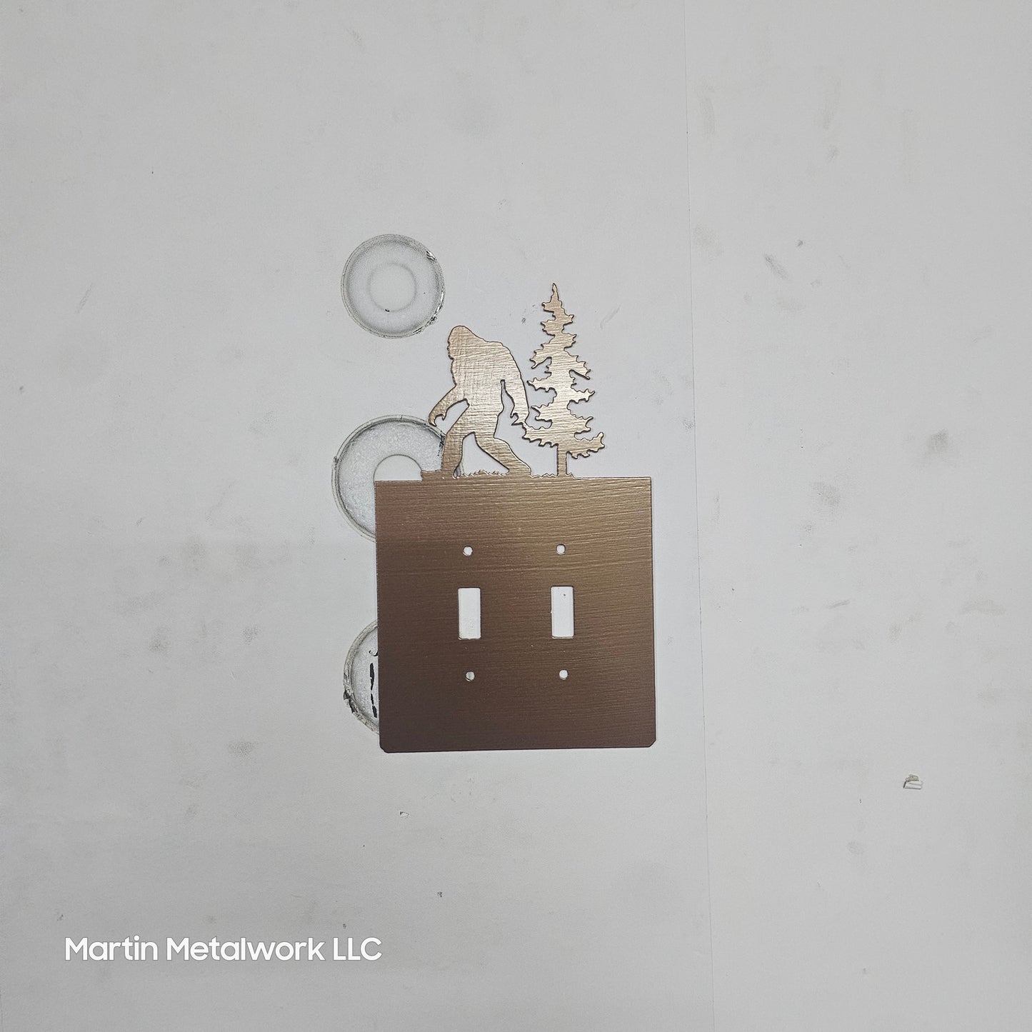 Bigfoot Metal Light Switch Cover – Forest Creature Plate – Powder Coated Steel (Single/Double Gang or Rocker) – Rustic Cabin & Garage Decor