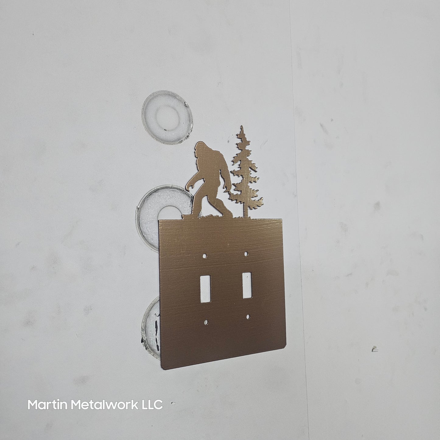 Bigfoot Metal Light Switch Cover – Forest Creature Plate – Powder Coated Steel (Single/Double Gang or Rocker) – Rustic Cabin & Garage Decor