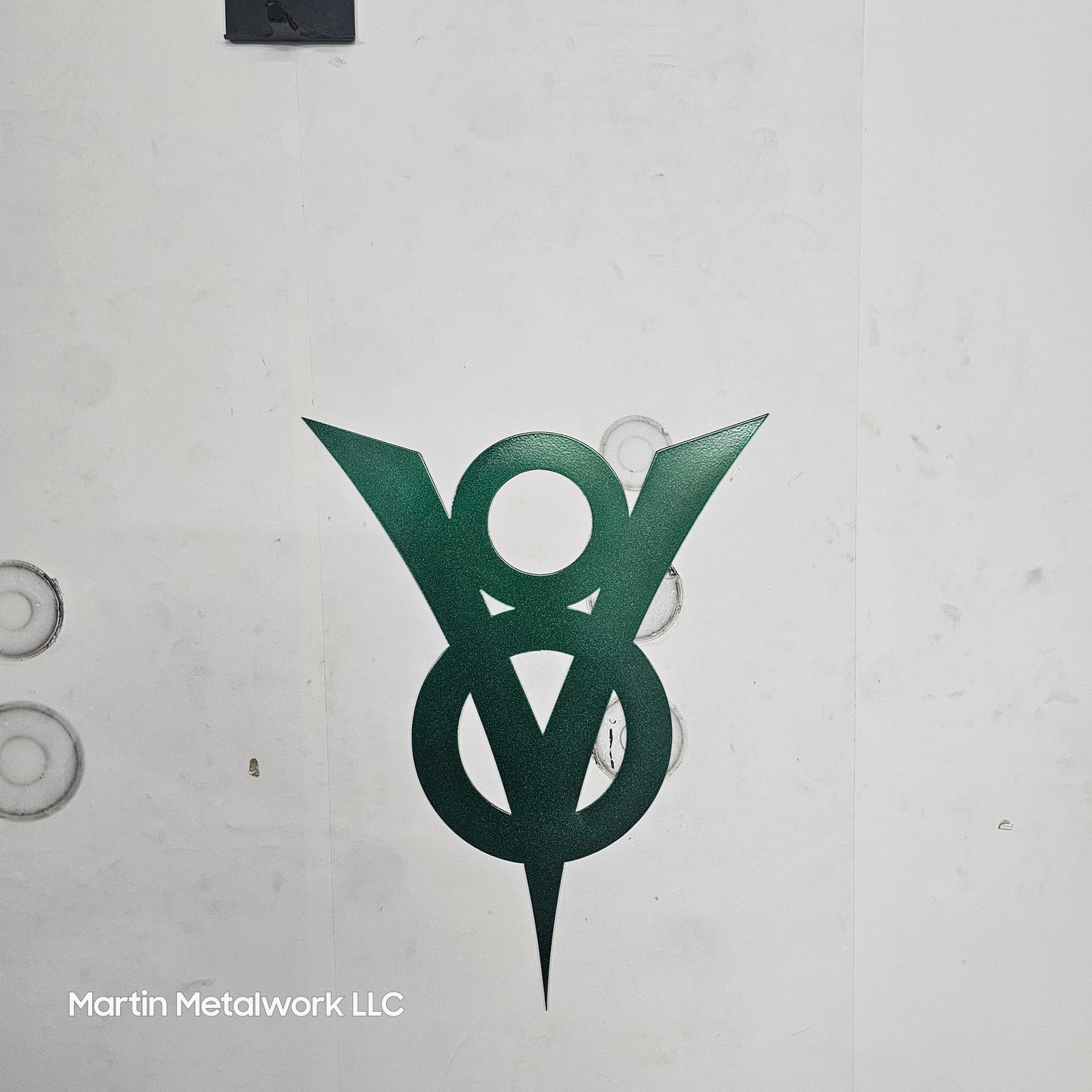 V8 Logo Metal Art