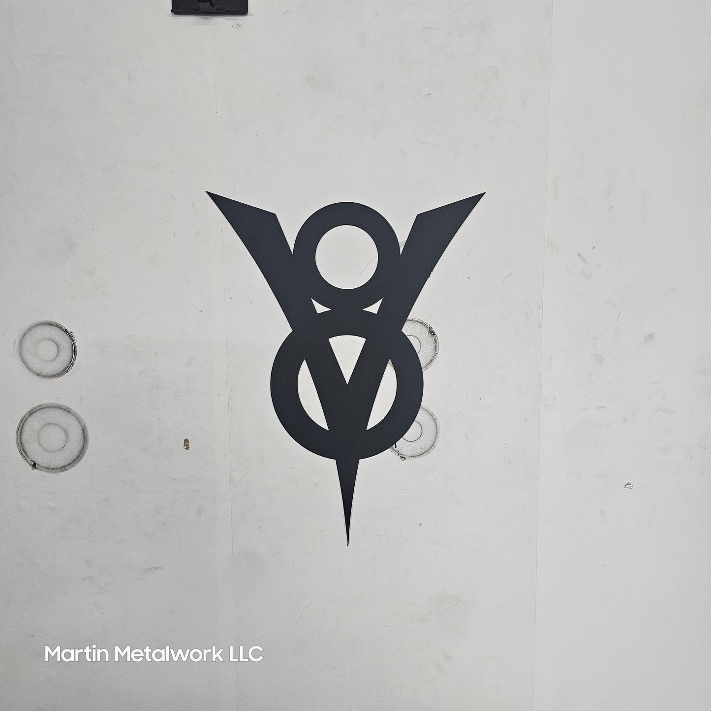 V8 Logo Metal Art