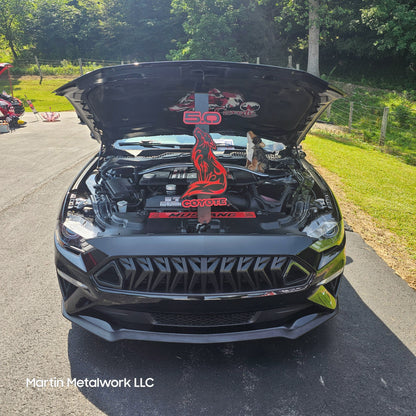 Custom Radiator Shroud Insets for 2015–2023 Ford Mustang | Powder Coated & Removable