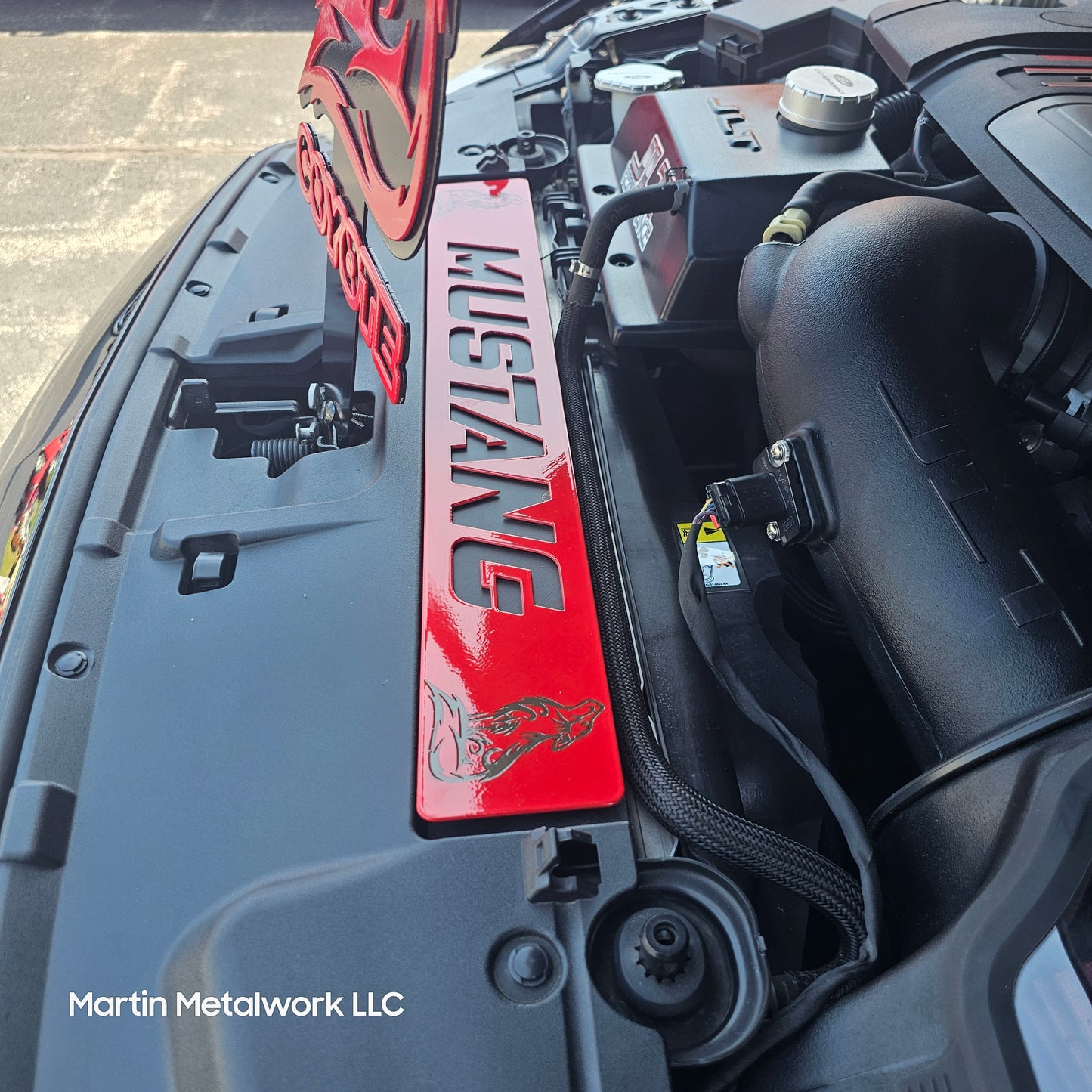 Custom Radiator Shroud Insets for 2015–2023 Ford Mustang | Powder Coated & Removable