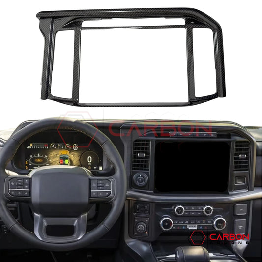 F150 2025+ Raptor/Lariat Radio Infotainment Screen Trim Carbon Fiber Cover
