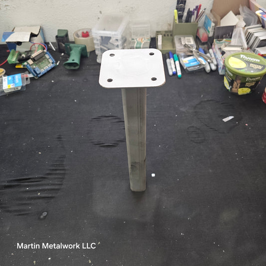 Steel Table Legs for DIY Furniture – 1” Square Post (Set of 2)