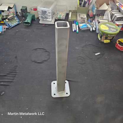 Steel Table Legs for DIY Furniture – 1” Square Post (Set of 2)