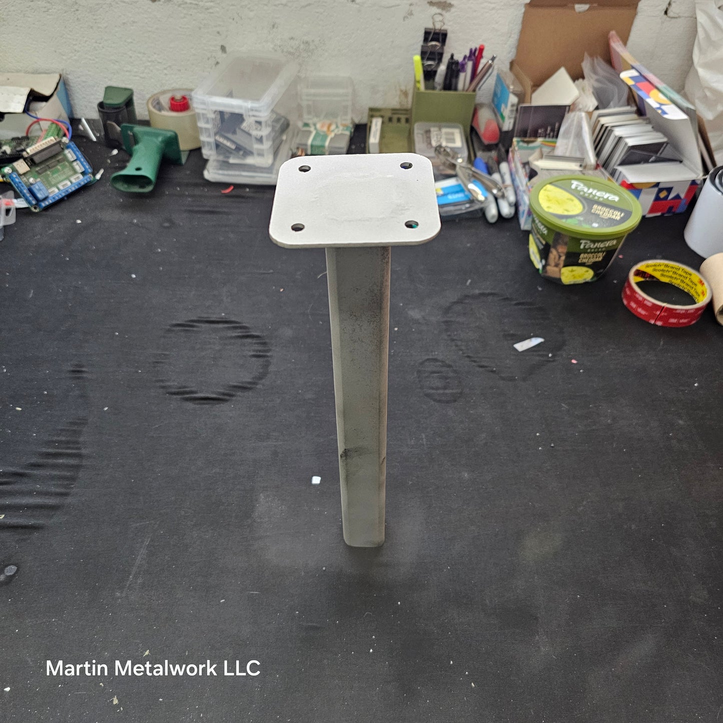 Steel Table Legs for DIY Furniture – 1” Square Post (Set of 2)