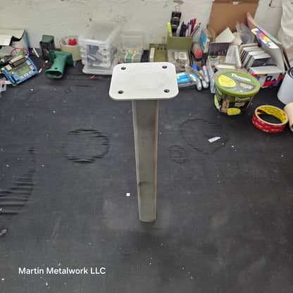 Steel Table Legs for DIY Furniture – 1” Square Post (Set of 2)