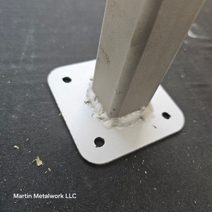 Steel Table Legs for DIY Furniture – 1” Square Post (Set of 2)