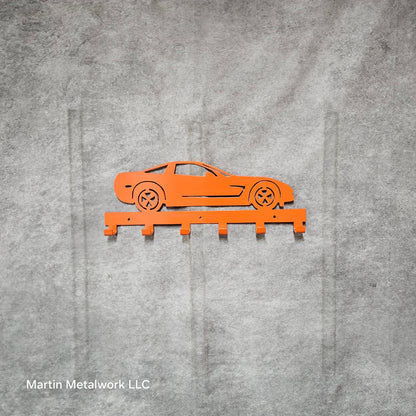 Chevy Corvette Z06 Keychain Rack – Steel Wall Mounted Sports Car Organizer