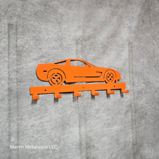 Chevy Corvette Z06 Keychain Rack – Steel Wall Mounted Sports Car Organizer