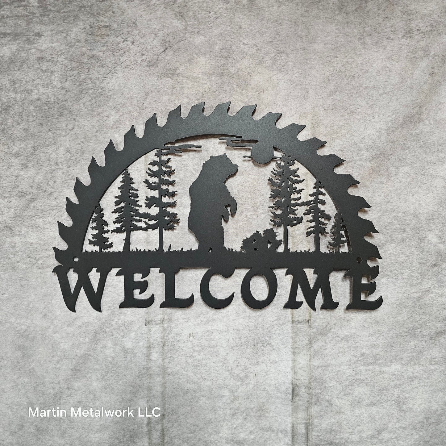 Bears In Saw Blade Sawblade Sign