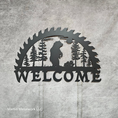 Bears In Saw Blade Sawblade Sign