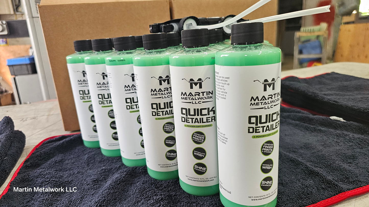 Waterless Quick detailer and powder coat cleaner