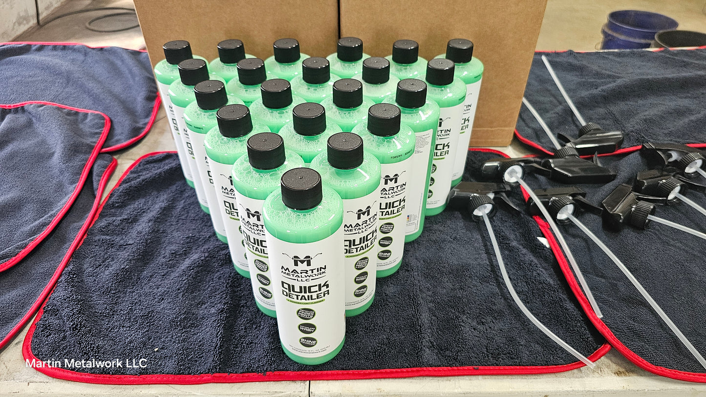 Waterless Quick detailer and powder coat cleaner
