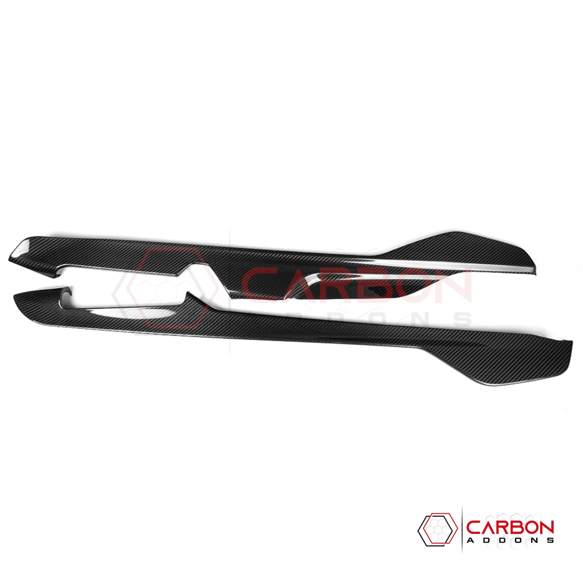2026+ C8 Corvette Real Dry Carbon Fiber Center Console Lower Trim Covers | Interior Upgrade
