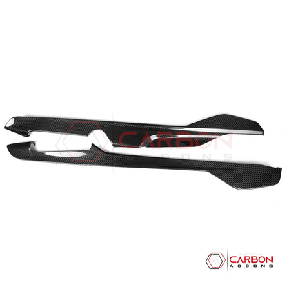 2026+ C8 Corvette Real Dry Carbon Fiber Center Console Lower Trim Covers | Interior Upgrade