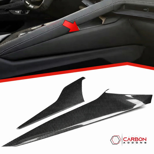 2026+ Chevrolet C8 Corvette Carbon Fiber Center Console Side Trim Covers