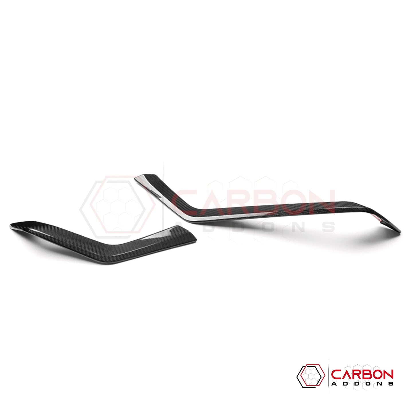 2026+ Corvette C8 Dashboard Outer Display Side Stripes Real Carbon Fiber Cover