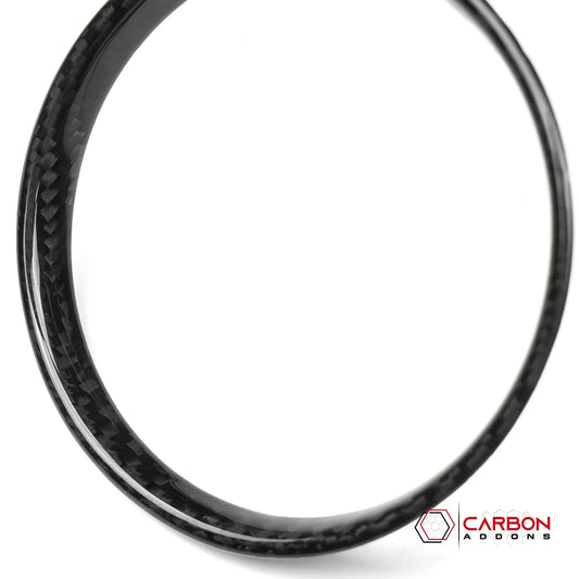 2026+ Corvette C8 Real Carbon Fiber Center Console Cup Holder Ring Trim Covers Real Carbon Fiber