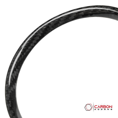 2026+ Corvette C8 Real Carbon Fiber Center Console Cup Holder Ring Trim Covers Real Carbon Fiber