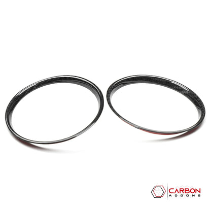 2026+ Corvette C8 Real Carbon Fiber Center Console Cup Holder Ring Trim Covers Real Carbon Fiber