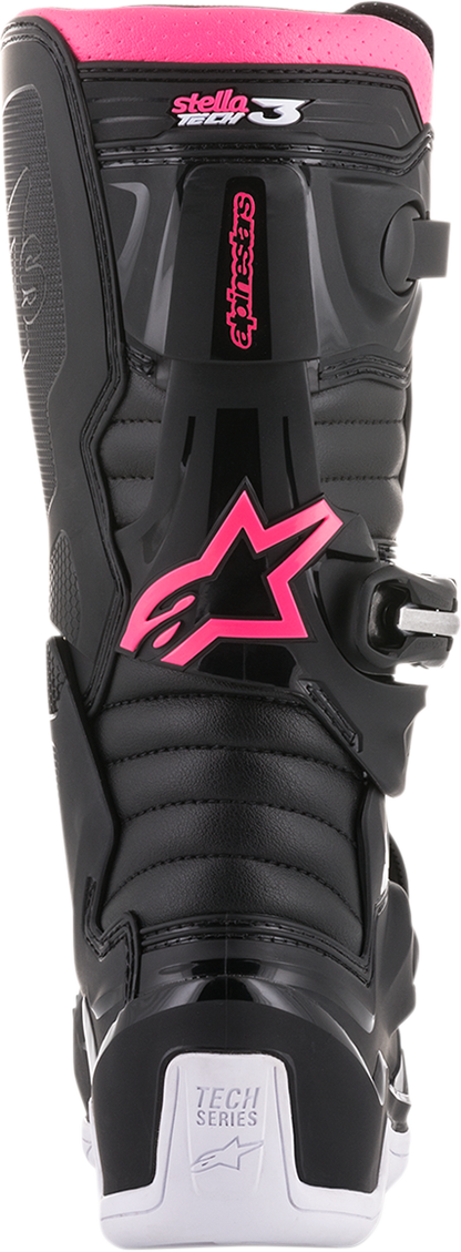 ALPINESTARS Stella Tech 3 Boots - Black/White/Pink - US 8 2013218-130-8