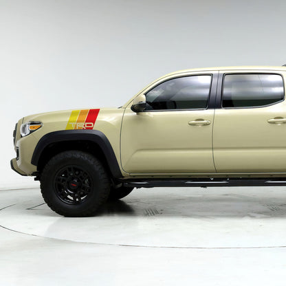 Yellow, Orange, Red TRD Stripes Toyota Truck Decal. #6968