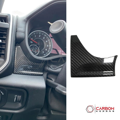 2019+ RAM 1500/TRX Driver Side Left Dash Trim Hard Carbon Fiber Cover