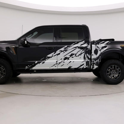 Evil Smiling Face Mud Splash Truck Decal Sticker. #6938