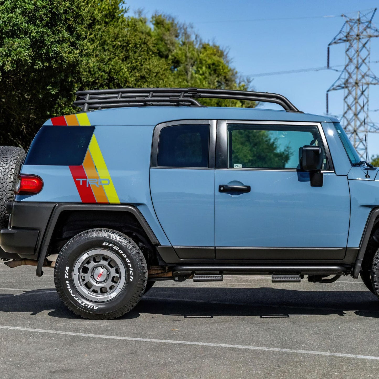 Yellow, Orange, Red TRD Stripes Toyota Truck Decal. #6968