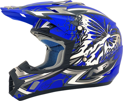 AFX FX-17 Helmet - Butterfly - Matte Blue - Medium 0110-7123