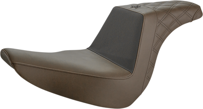 SADDLEMEN Unknown Industries Seat - Front Carbon Fiber/Black Gripper Lumbar/Rear Lattice - FL/FX '18-'23 UN18-29-173BR