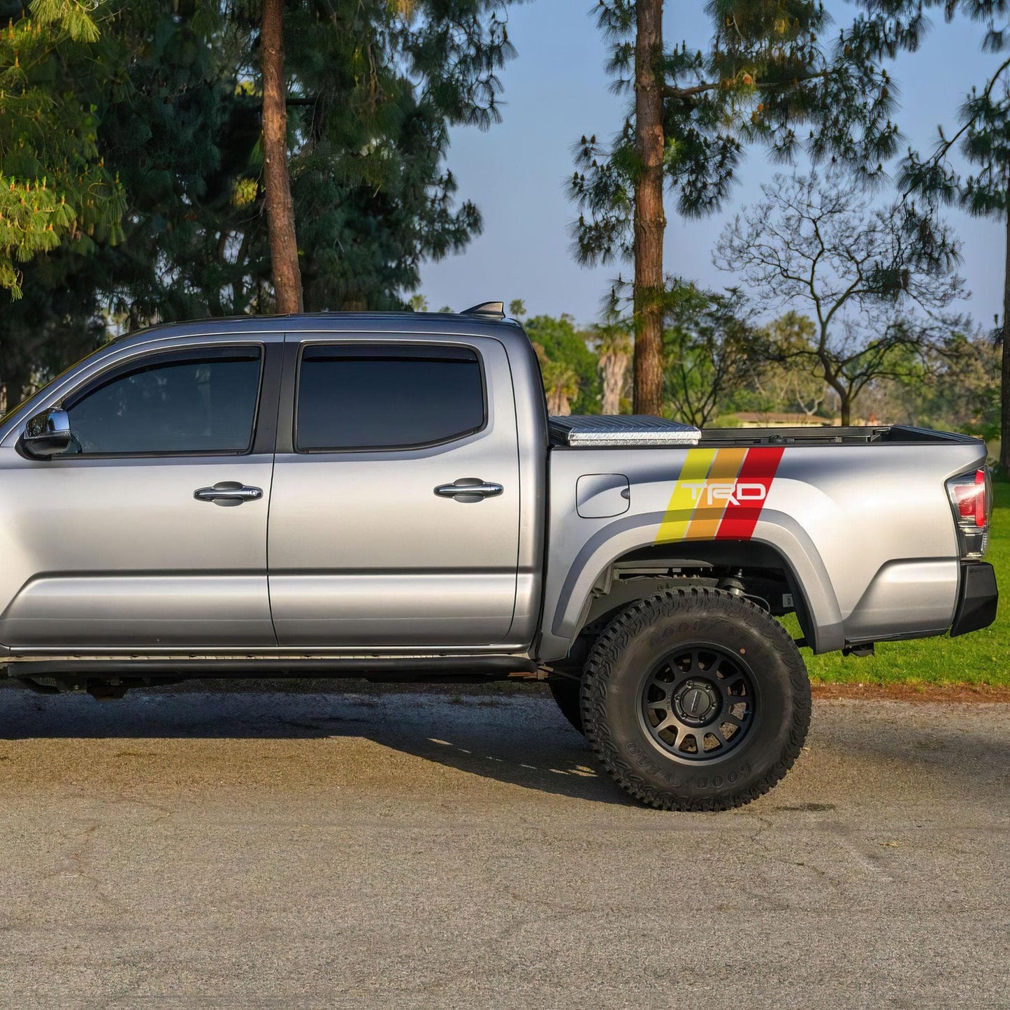 Yellow, Orange, Red TRD Stripes Toyota Truck Decal. #6968