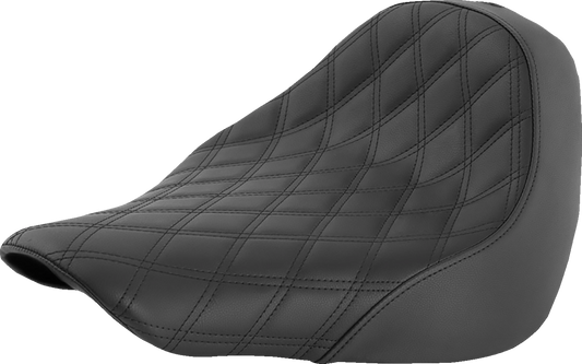 SADDLEMEN Renegade Solo Seat - Lattice Stitched - Black 818-27-002LS