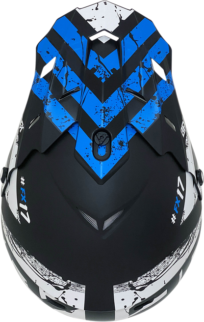 AFX FX-17 Helmet - Attack - Matte Blue/Black - Medium 0110-7162